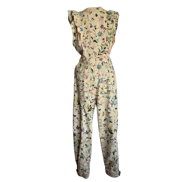 Anthropologie Violet Ruffled Utility Jumpsuit, Size 4 - Picture 7 of 15
